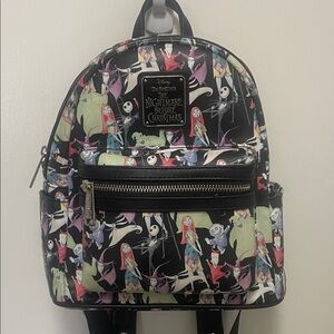Loungefly The Nightmare Before Christmas Black Multi Mini Backpack
